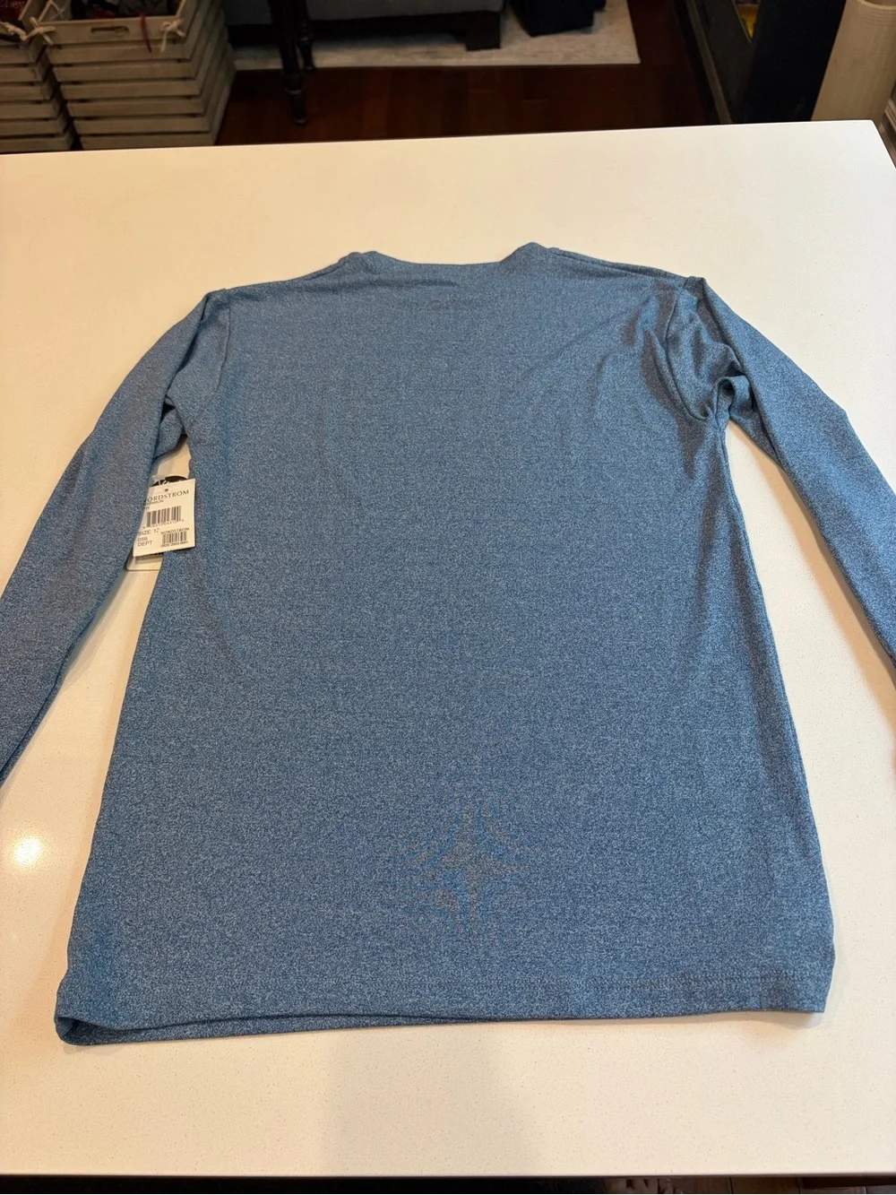 Billabong Heathered Blue Long Sleeve Logo Shirt